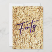 Chic Lila 40. Geburtstag 40 Einladung (Rückseite)