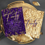Chic Lila 40. Geburtstag 40 Einladung<br><div class="desc">Phantastische 40. vierzig Geburtstag Einladung mit goldenen Glitzern und Golddekoration Diese Einladungen sind einfach zu verwenden und anpassen und die Vorlage ist so schön,  gedruckt oder heruntergeladen werden.</div>