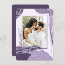 Chic Lila Abstrakt Paint Brush Strokes Foto