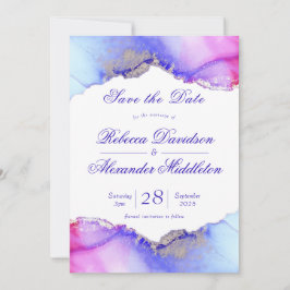 Chic Lila Amethyst Wedding Save The Date