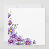 Chic Lila Aster Floral Dankeskarte (Rückseite)