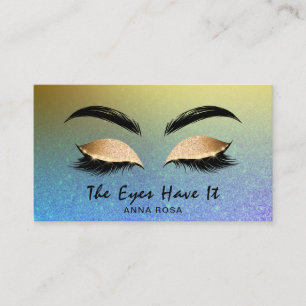 *~* Chic LILA BLUE Lashes Extensions Brows Visitenkarte