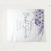 Chic Lila Blume Gown Brautparty Willkommen Wandteppich (Vorderseite (Horizontal))