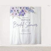 Chic Lila Blume Gown Brautparty Willkommen Wandteppich (Vorderseite)