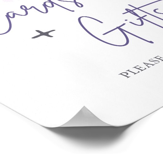 Chic Lila Blume Script Brautparty Favoriten Poster (Ecke)