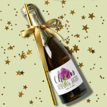 Chic Lila Blume Wasserfarbe Mini