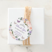 Chic Lila Blush Floral Butterfly Silver Crown Geschenkanhänger (Beispiel)