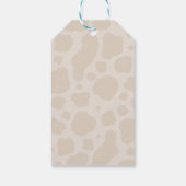 Chic Lila Boho Highland Cow Girl Babydusche Geschenkanhänger (Rückseite)