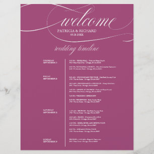 Chic Lila Cassis 4 Tage Hochzeitreise