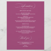 Chic Lila Cassis 4 Tage Hochzeitreise (Rückseite)