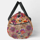 Chic lila Creme Blumenmuster Duffle Bag (Rechts)