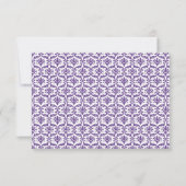 Chic Lila Damask Bat Mitzvah UAWG RSVP Karte (Rückseite)
