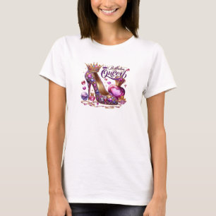 Chic lila Diamant-Geburtstagskäse T-Shirt
