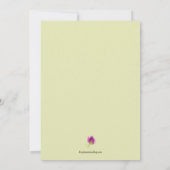 Chic Lila Floral Bridal Dusche Einladungen (Rückseite)