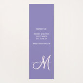 Chic Lila Floral Custom Monogram Name Yogamatte (Rückseite)