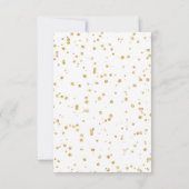 Chic Lila Floral & Gold Wedding RSVP Response Karte (Rückseite)