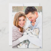 Chic Lila Floral mit kalligrafischem Foto Hochzeit Einladung (Rückseite)