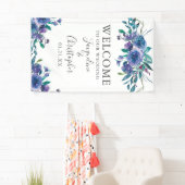 Chic Lila floral Moderne Herzlich Willkommen bei u Banner (Insitu)