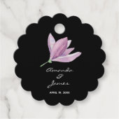 Chic Lila Floral Vielen Dank Geschenkanhänger (Vorderseite)