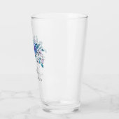 Chic Lila Floral Wedding Monogram Bridesmaid Glas (Links)