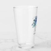 Chic Lila Floral Wedding Monogram Bridesmaid Glas (Rechts)