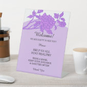 Chic Lila Floral Wedding Safety Sockelschild (In SItu)