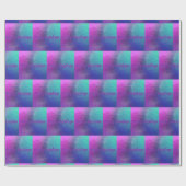 Chic Lila, Fuchsia und Blue "Happy Holidays" Geschenkpapier (Flach)