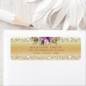 Chic Lila Glitzer Blume Diamonds Gold (Insitu)