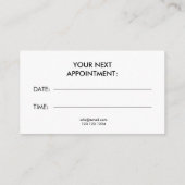 Chic Lila Glitzer Schere Friseur Terminkarte (Rückseite)