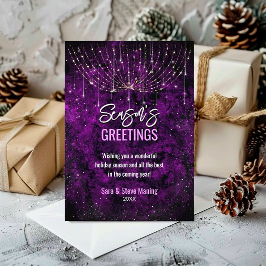 Chic lila Glitzer Weihnachtsbeleuchtung neues Jahr