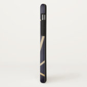 Chic Lila & Gold Abstrakt Monogram Case-Mate iPhone Hülle (Hinten/Links)