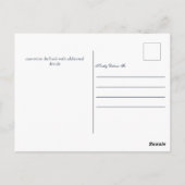 Chic Lila Gold Bat Mitzvah Party Einladung Postkarte (Rückseite)