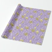 Chic Lila Gold Diamonds Geburtstag Geschenkpapier (Ungerollt)