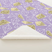 Chic Lila Gold Diamonds Sherpadecke (3/4)