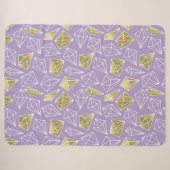 Chic Lila Gold Diamonds Sherpadecke (Vorderseite (Horizontal))