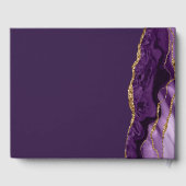 Chic Lila Gold Mitzvah Party Foto Custom Gästebuch (Rückseite)