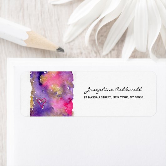 Chic Lila & Gold Wasserfarbe (Insitu)