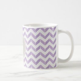Chic-lila graues Zickzack kundenspezifisches Kaffeetasse