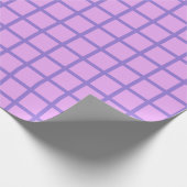 Chic Lila Grid Wrapping Paper Geschenkpapier (Ecke)