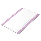 Chic Lila Herringbone-Muster Notizblock (angewinkelt)