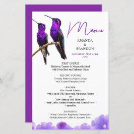 Chic Lila Hummingbirds and Petals Wedding