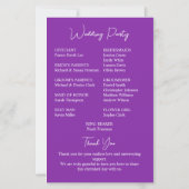 Chic Lila Hummingbirds and Petals Wedding (Rückseite)