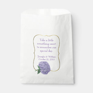 Chic Lila Hydrangea Custom Wedding Favor Bag Geschenktütchen