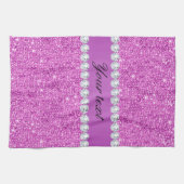 Chic-lila Imitat-Sequins und Diamanten Handtuch (Horizontal)