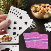 Chic Lila Imitate Sequins und Diamonds Spielkarten (In Situ)