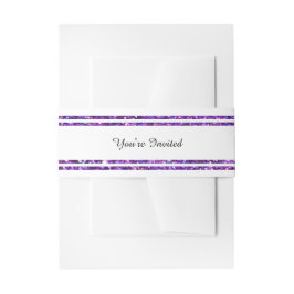 Chic Lila Imitats Glitzer Trim - Bauchband Einladungsbanderole