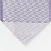 Chic Lila Kariert mit moderner Diagonal-Monogramm Fleecedecke (Ecke)