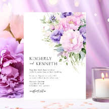 Chic Lila Lavendel Rosa Violett Blumen Hochzeit