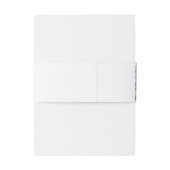 Chic Lila Lavender Pink Violet Floral Wedding Einladungsbanderole (Rückseitenbeispiel)