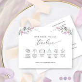Chic Lila, Mauve Floral Wedding Timeline Programm